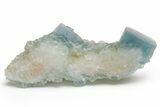 Cubic, Blue-Green Fluorite Crystal Cluster with Phantoms - China #217436-1